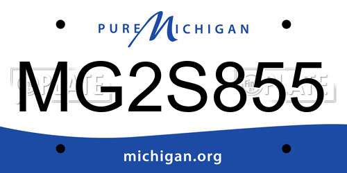 MG2S855 Michigan License Plate