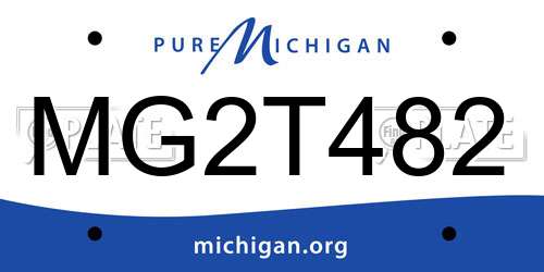 MG2T482 Michigan License Plate