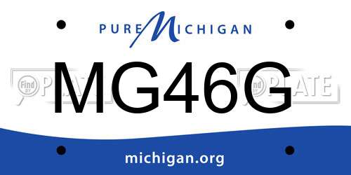 MG46G Michigan License Plate