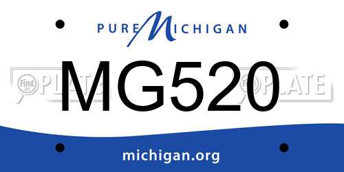 MG520 Michigan License Plate