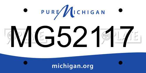 MG52117 Michigan License Plate