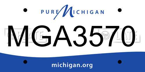 MGA3570 Michigan License Plate