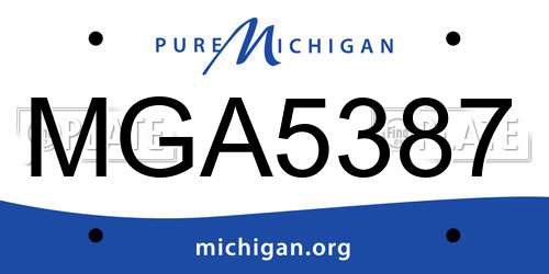 MGA5387 Michigan License Plate