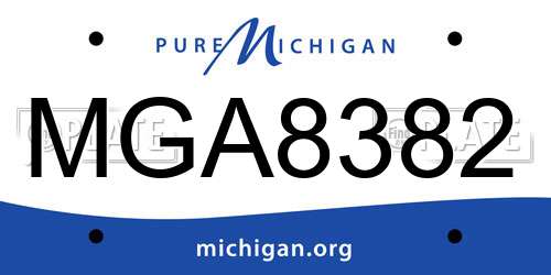 MGA8382 Michigan License Plate