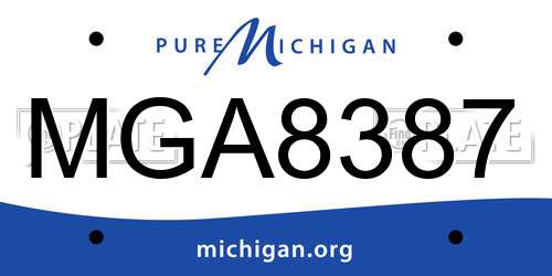 MGA8387 Michigan License Plate