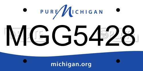 MGG5428 Michigan License Plate