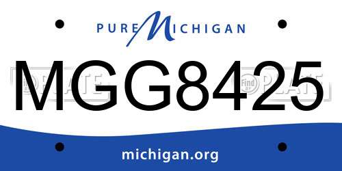 MGG8425 Michigan License Plate