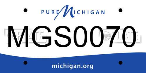 MGS0070 Michigan License Plate