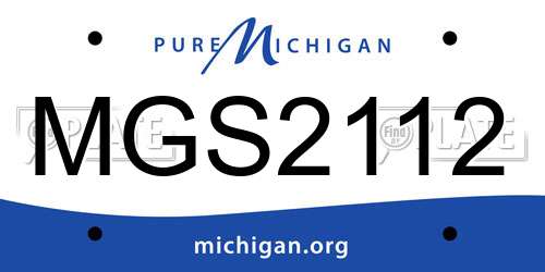MGS2112 Michigan License Plate