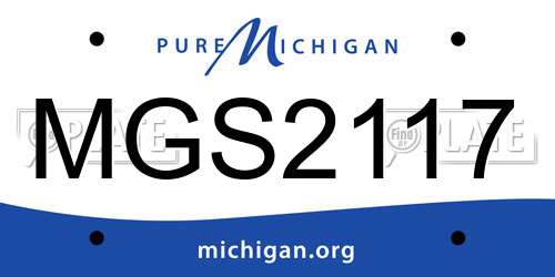 MGS2117 Michigan License Plate
