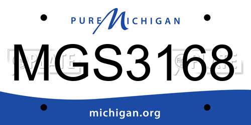 MGS3168 Michigan License Plate