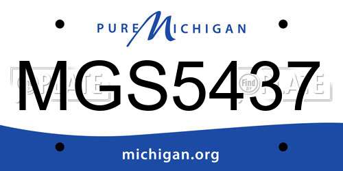MGS5437 Michigan License Plate