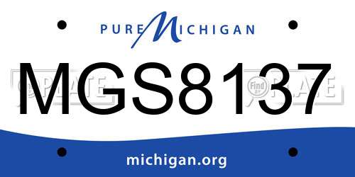 MGS8137 Michigan License Plate