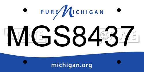 MGS8437 Michigan License Plate