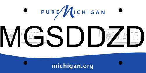 MGSDDZD Michigan License Plate