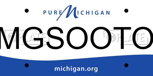 MGSOOTO Michigan License Plate