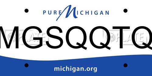 MGSQQTQ Michigan License Plate
