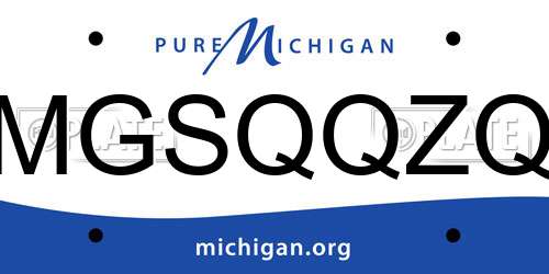 MGSQQZQ Michigan License Plate