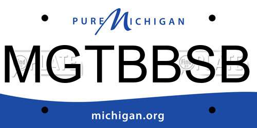 MGTBBSB Michigan License Plate