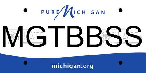 MGTBBSS Michigan License Plate