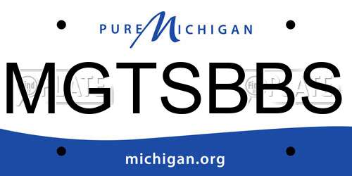 MGTSBBS Michigan License Plate
