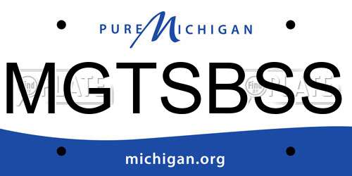 MGTSBSS Michigan License Plate