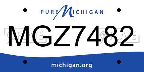 MGZ7482 Michigan License Plate