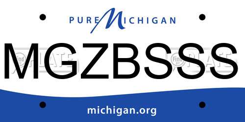 MGZBSSS Michigan License Plate