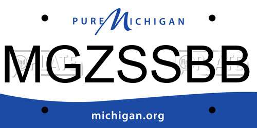 MGZSSBB Michigan License Plate