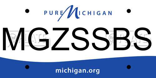MGZSSBS Michigan License Plate