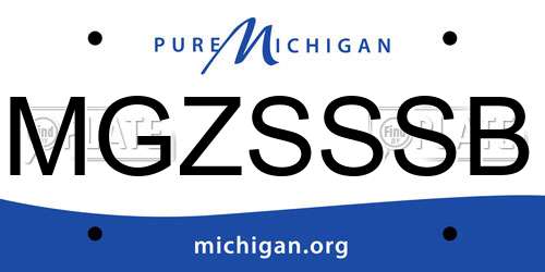 MGZSSSB Michigan License Plate