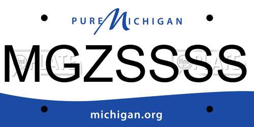 MGZSSSS Michigan License Plate