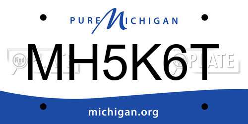 MH5K6T Michigan License Plate