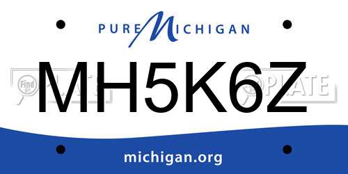 MH5K6Z Michigan License Plate