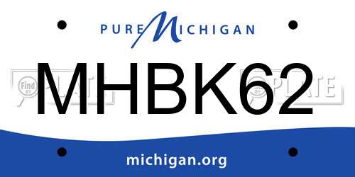 MHBK62 Michigan License Plate