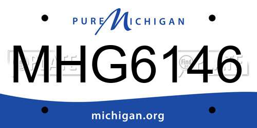 MHG6146 Michigan License Plate