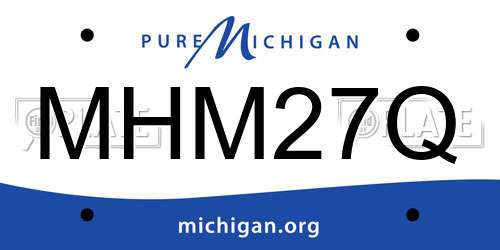 MHM27Q Michigan License Plate