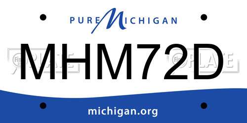 MHM72D Michigan License Plate