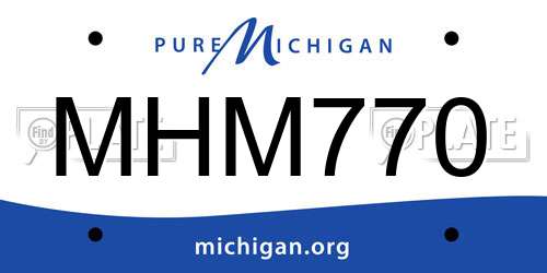 MHM770 Michigan License Plate