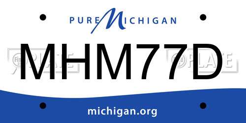 MHM77D Michigan License Plate