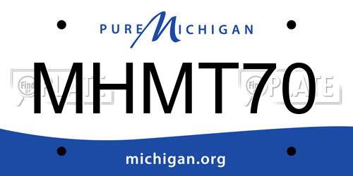 MHMT70 Michigan License Plate
