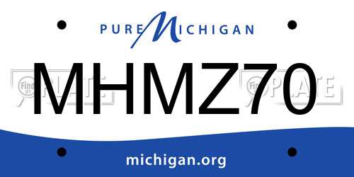 MHMZ70 Michigan License Plate