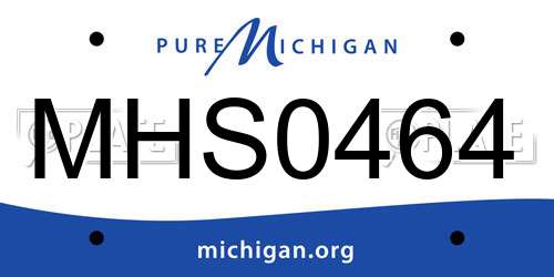 MHS0464 Michigan License Plate