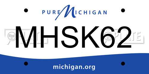 MHSK62 Michigan License Plate