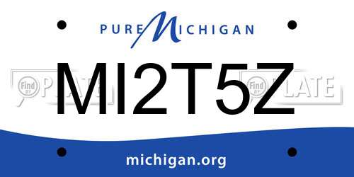 MI2T5Z Michigan License Plate