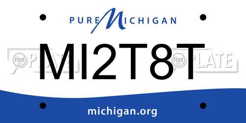 MI2T8T Michigan License Plate