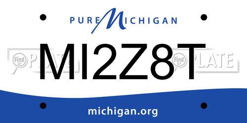 MI2Z8T Michigan License Plate