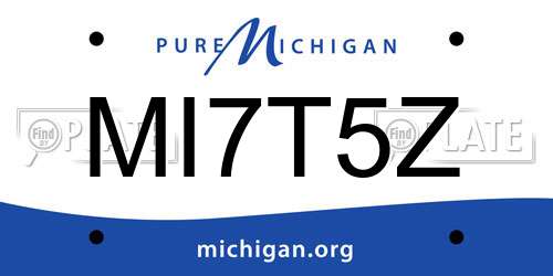 MI7T5Z Michigan License Plate