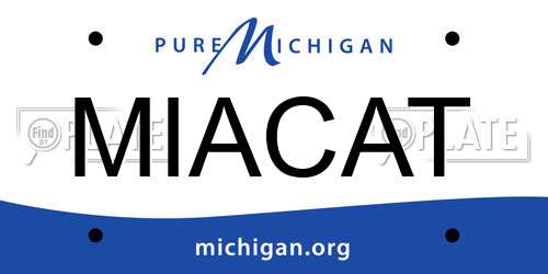 MIACAT Michigan License Plate