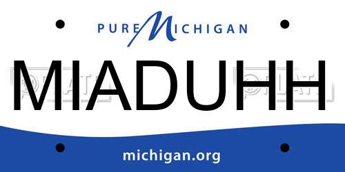 MIADUHH Michigan License Plate
